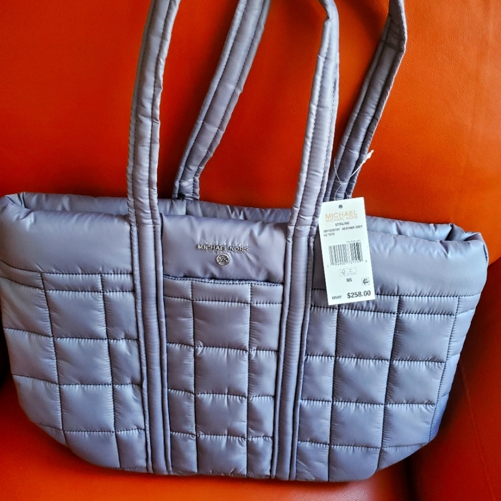Michael kors  grey large puffy tote